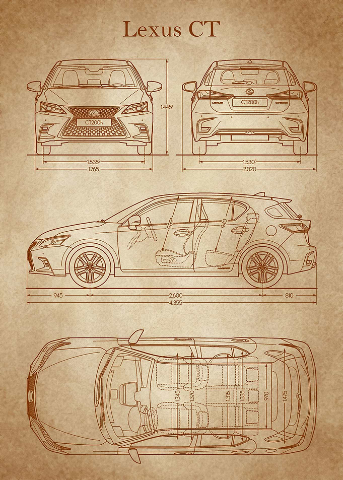 Lexus CT2019 Blueprint old