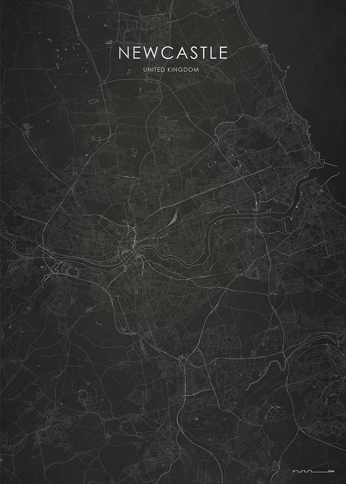 Silver Newcastle City Map