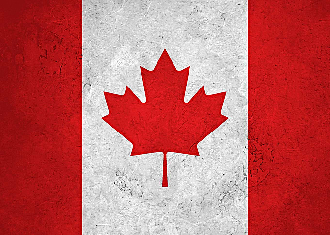 Flag of Canada on Wall