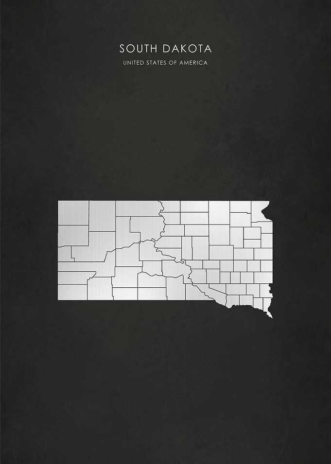 Silver South Dakota Map