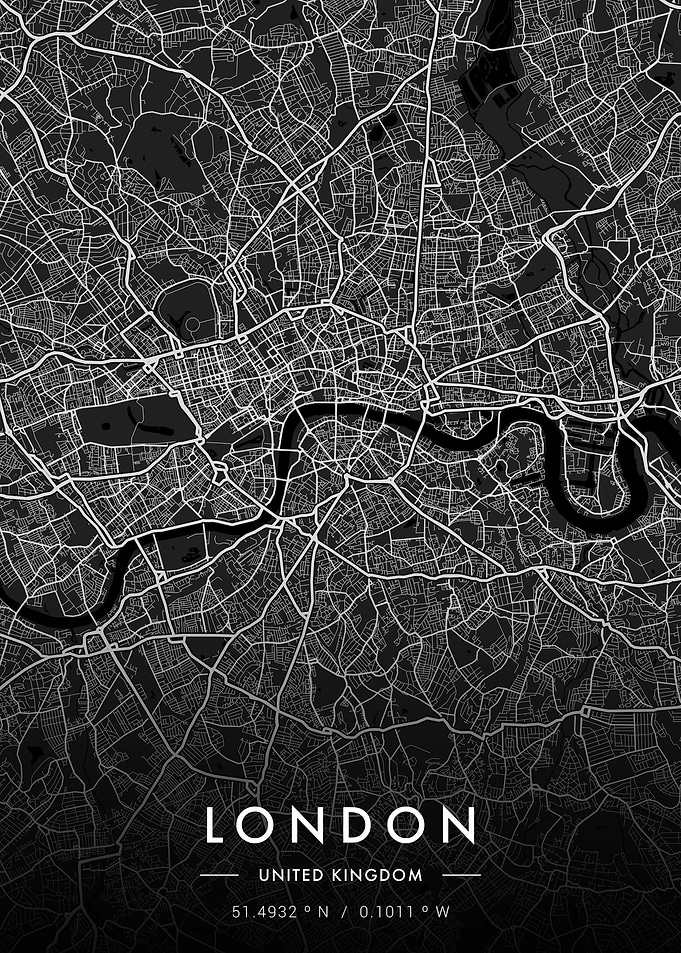 London City Map Dark