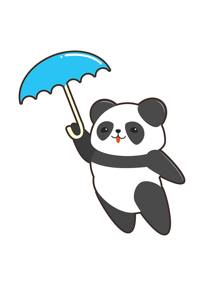 Panda Flying Umbrella