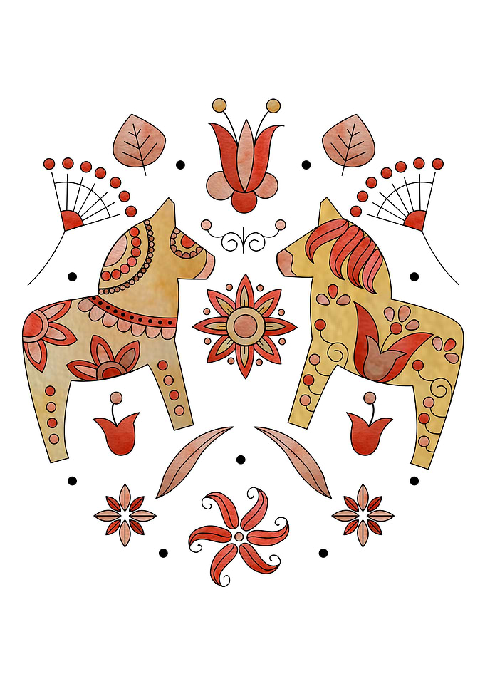 Scandinavian Dala Horses