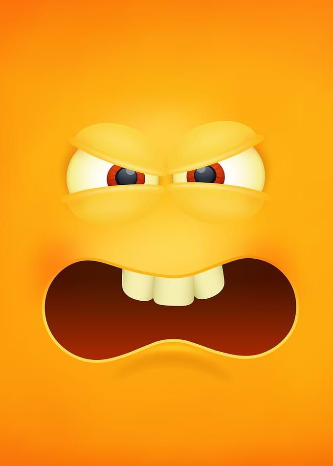 Anguished face