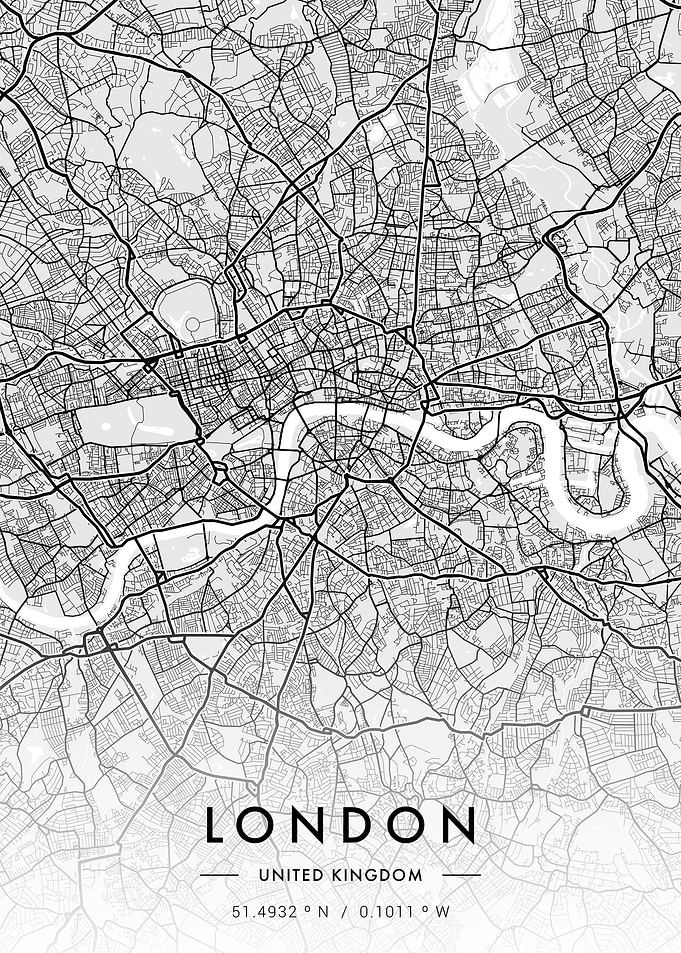 London City Map White