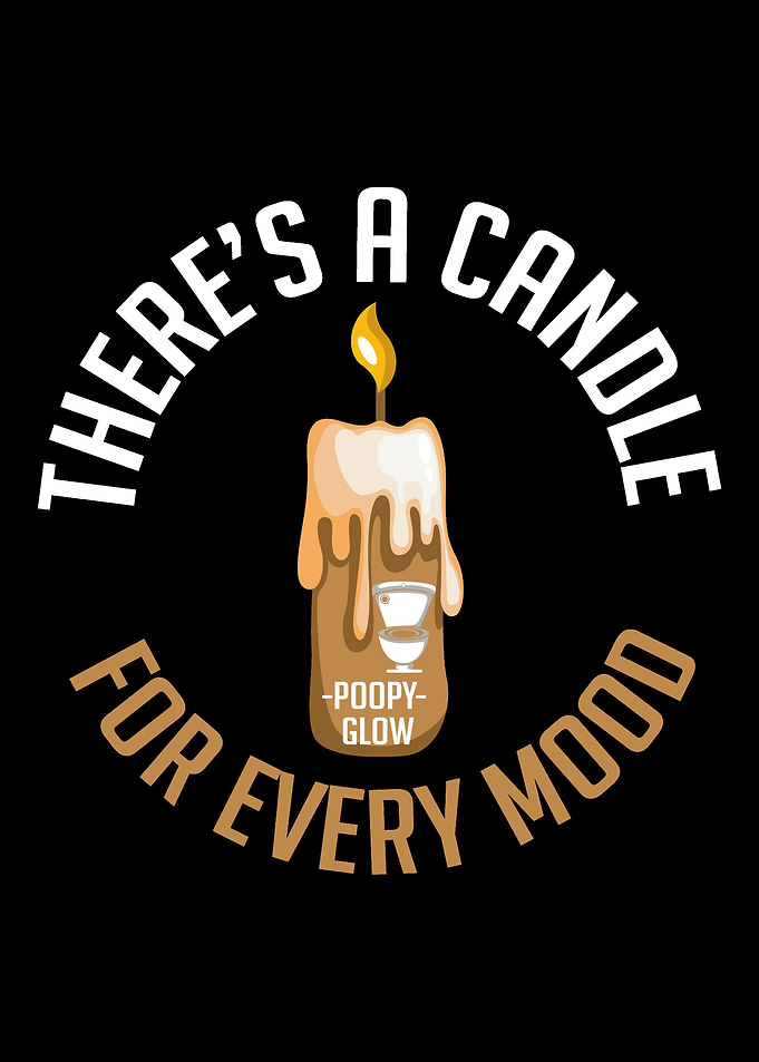 Poopy Glow Candle Funny Pe