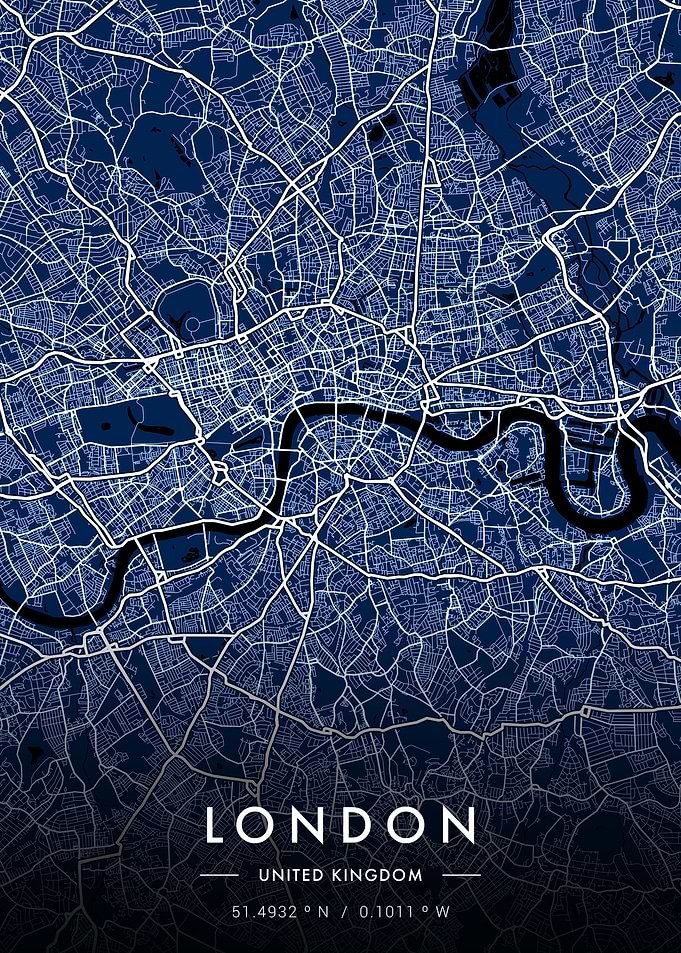 London City Map Blueprint