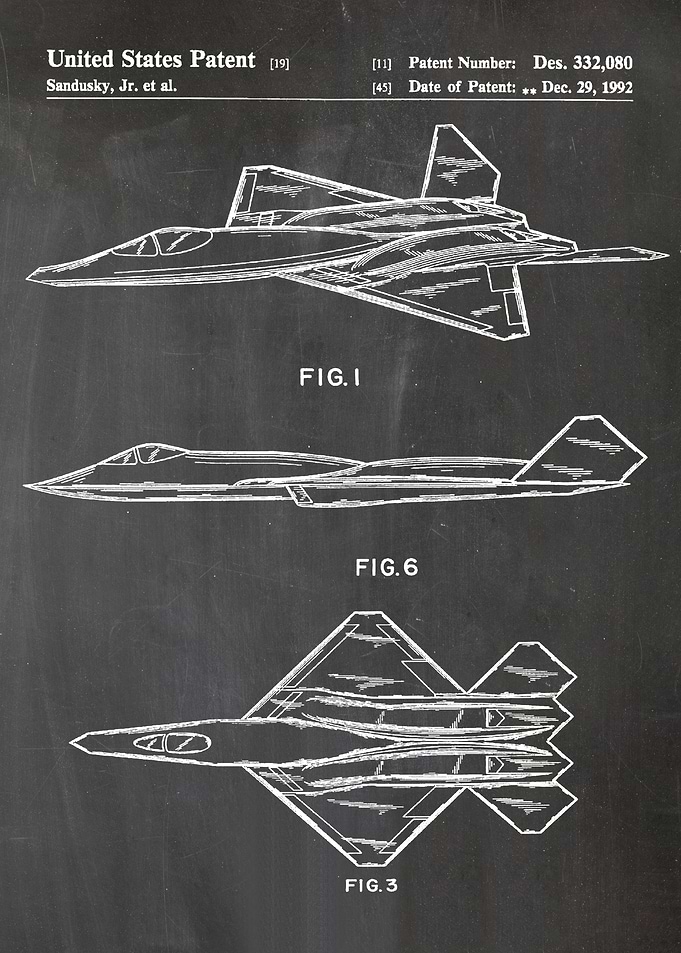 22 YF23 Airplane Patent