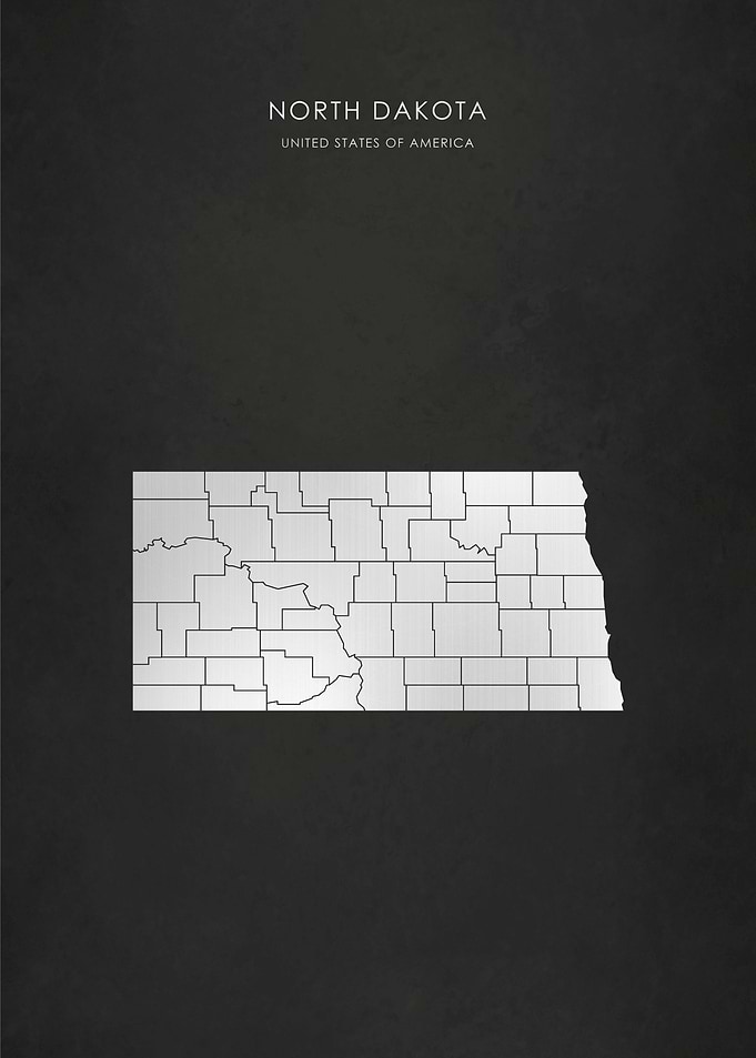 Silver North Dakota Map