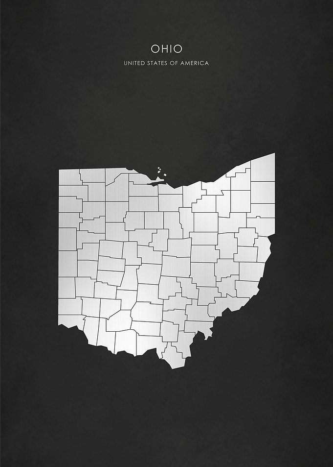 Silver Ohio State Map