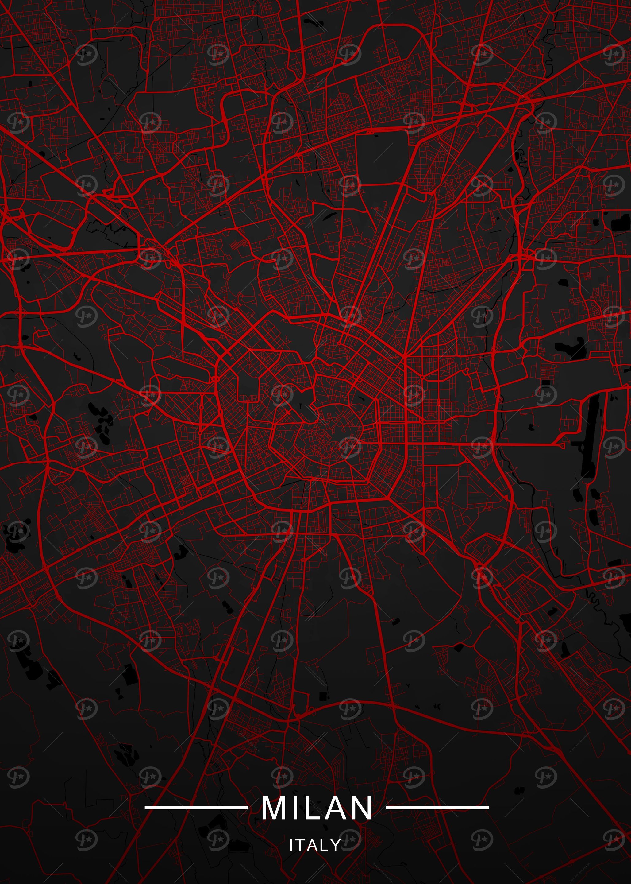 City Map Of Milan