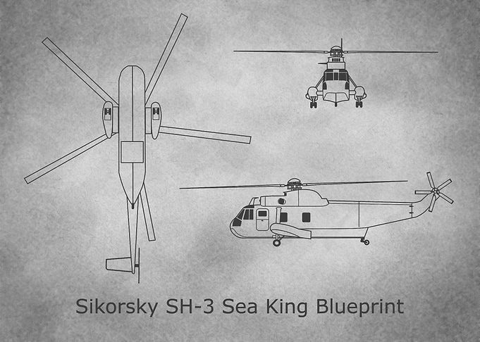 Sikorsky SH3 gray old