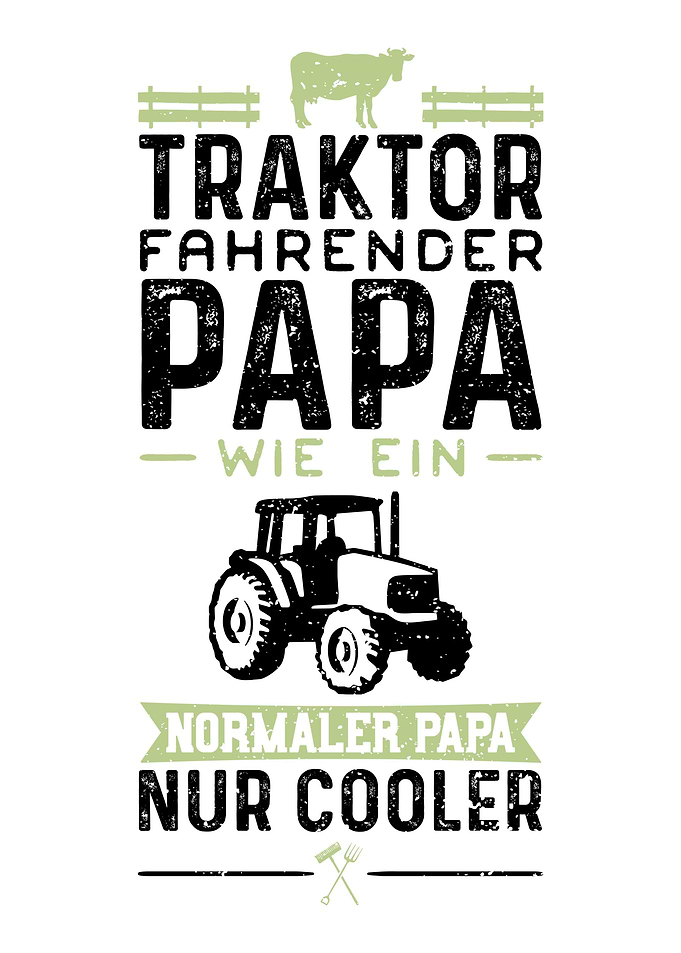 Traktor Fahrender Papa Wie