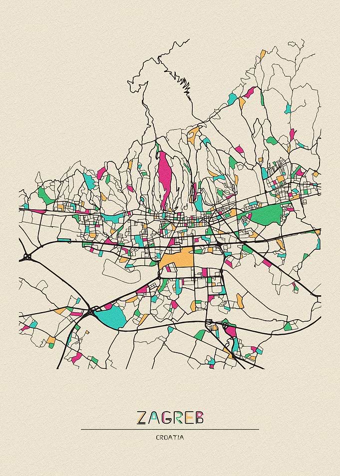Zagreb Map