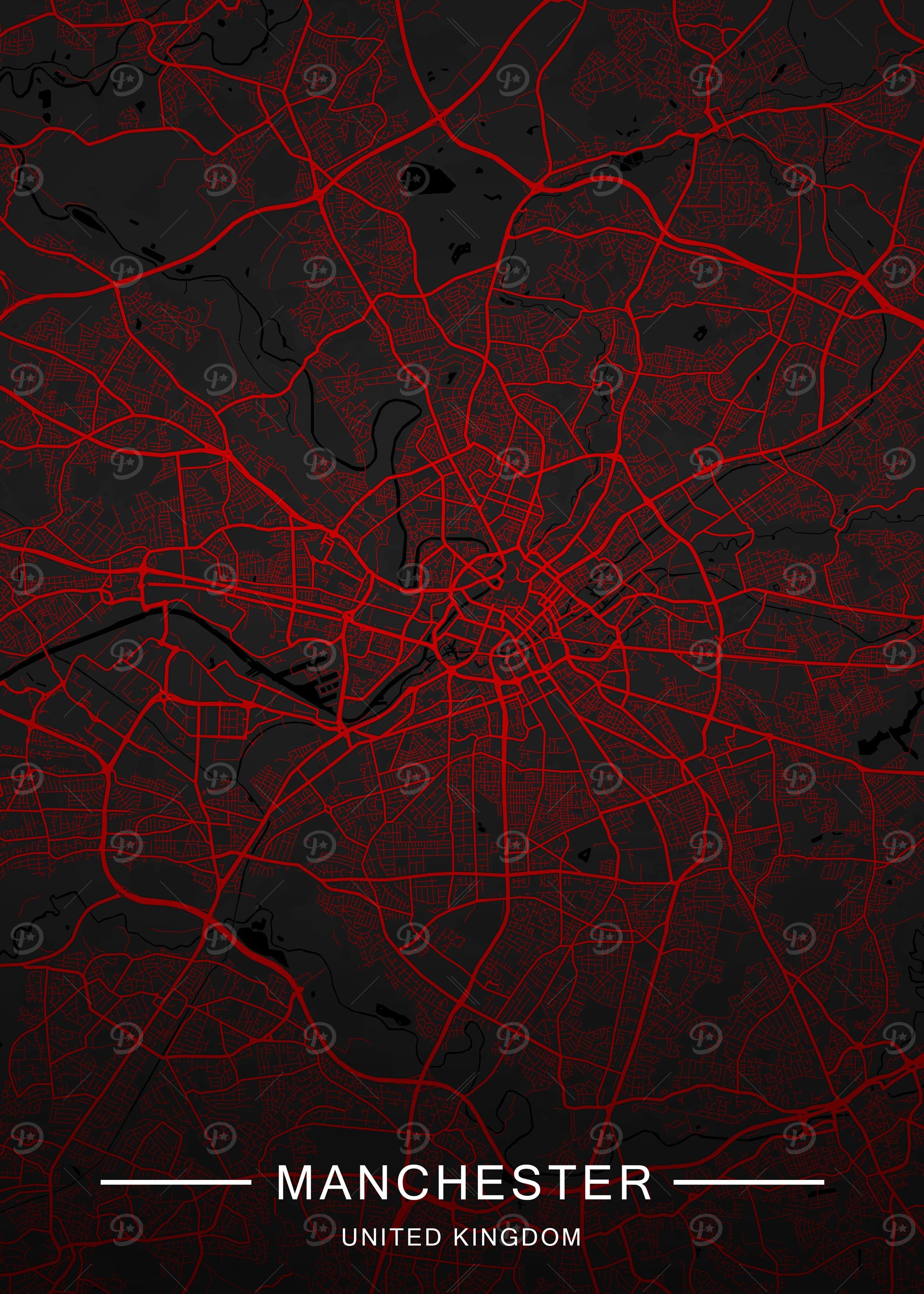 City Map Of Manchester