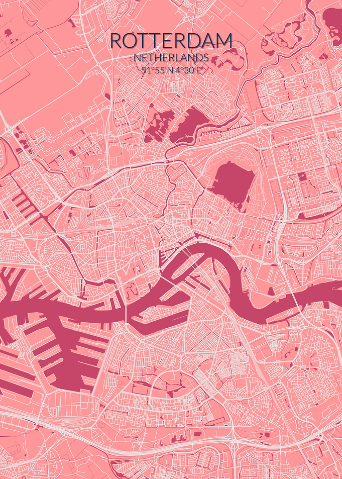 Rotterdam Pink Rose Map