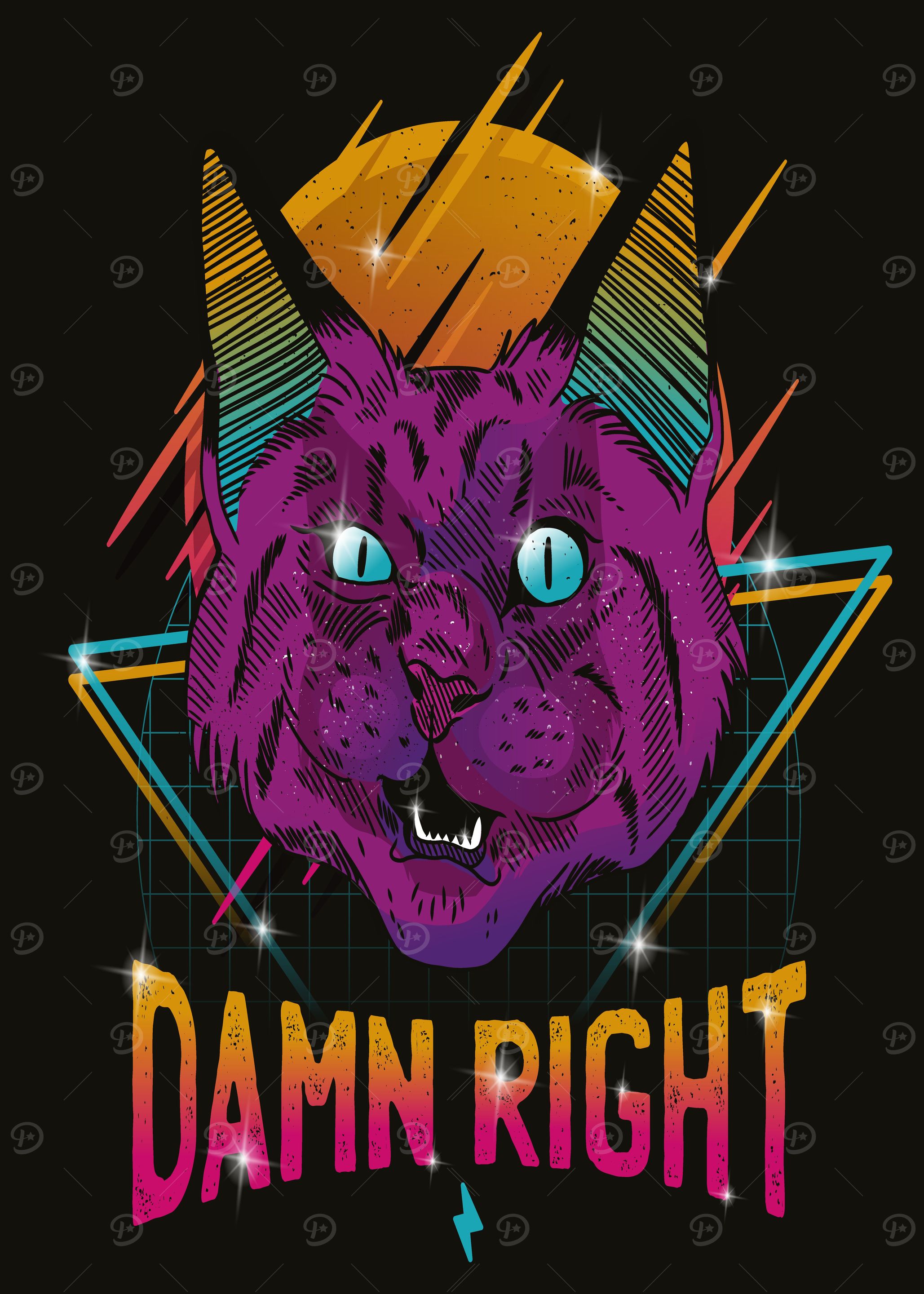 NEON PARTY CAT DESIGN