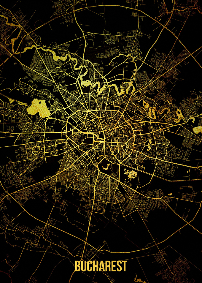 Bucharest gold map