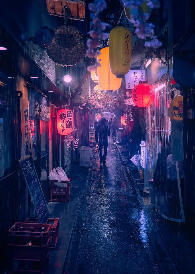 Tokyo in the rain