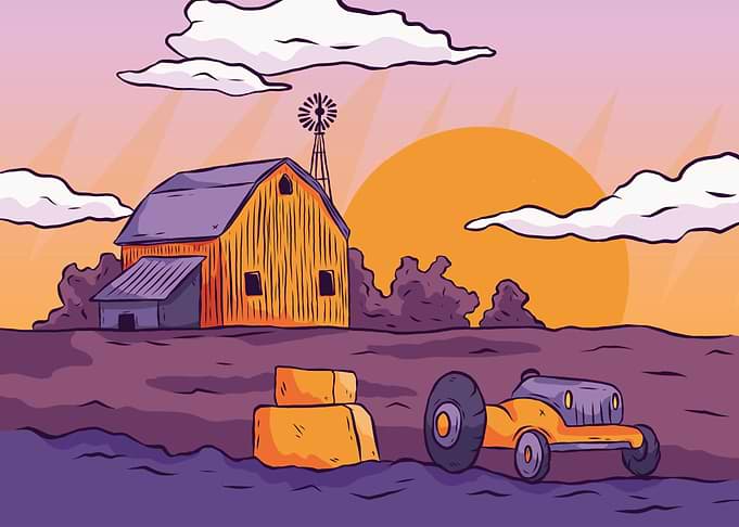 Farm Landscape Farmer