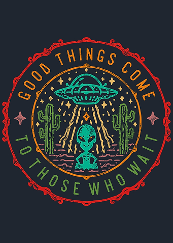 Funny alien badge