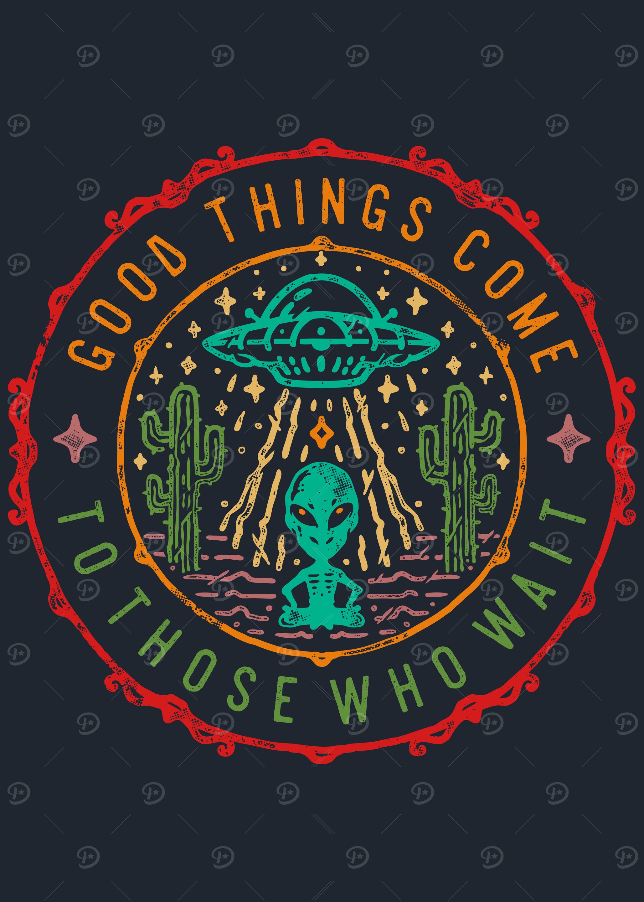 Funny alien badge