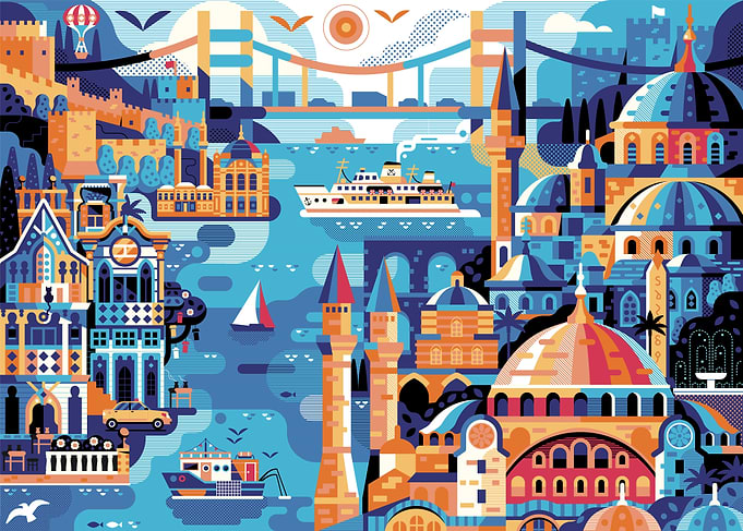 Istanbul Travel Poster