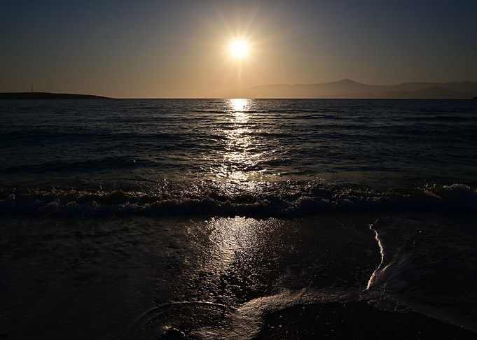 Midnight Moon Paros Greece