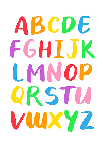 Alphabet rainbow