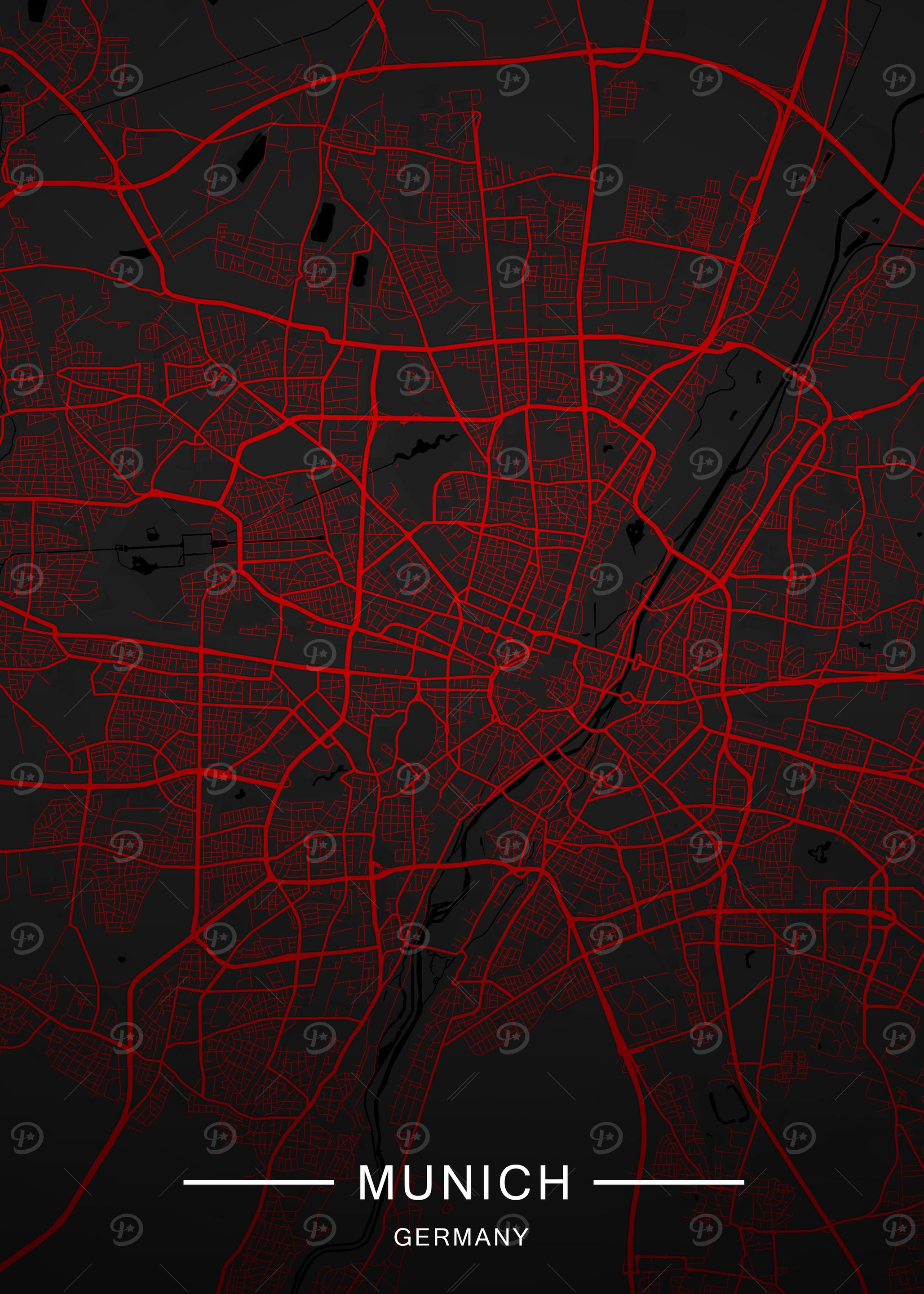 City Map Of Munich
