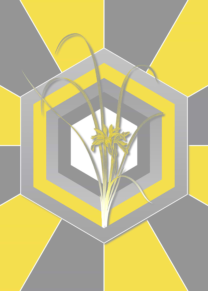 Geometric Yellow Florals