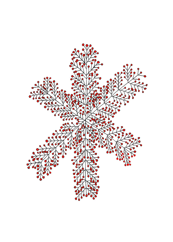 Red Berry Snowflake