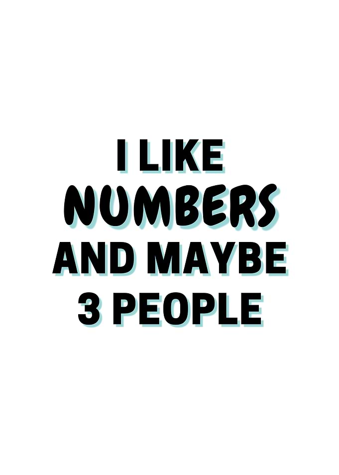 I Like Numbers And Maybe 3
