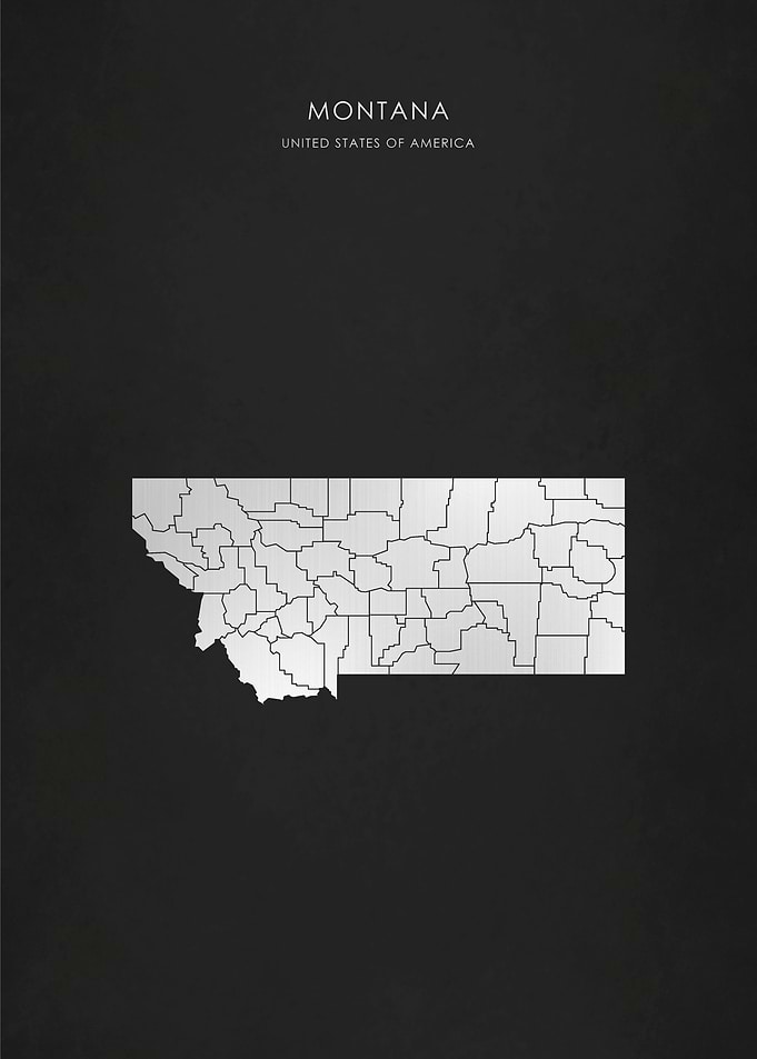 Silver Montana State Map
