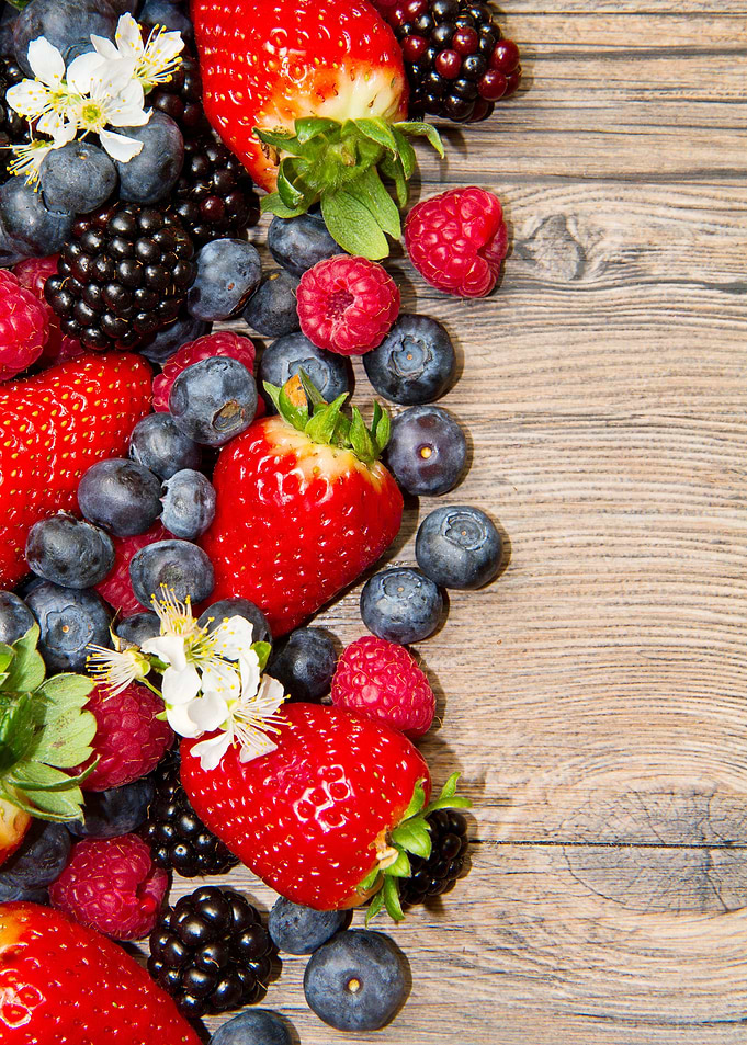 fresh and colored berry