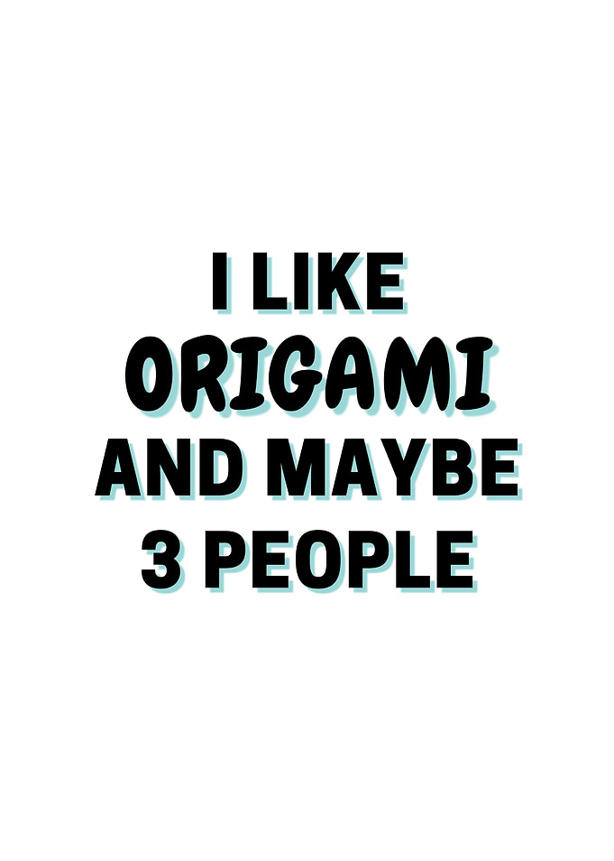 I Like Origami And Maybe 3