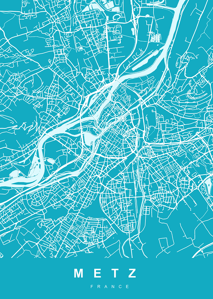 METZ map France Aqua
