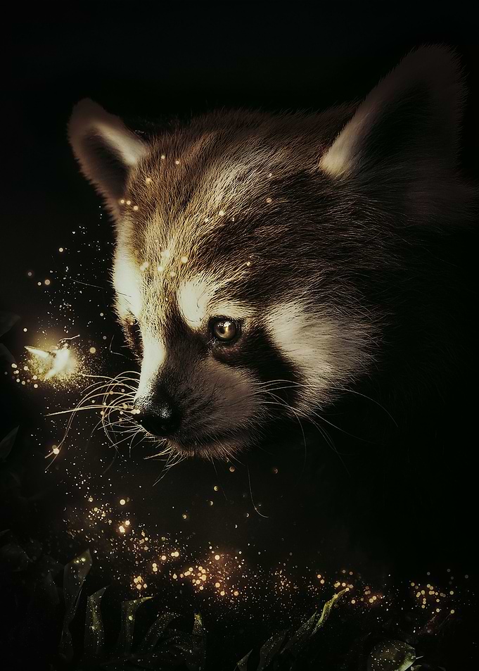 Red Panda and Hummingbird