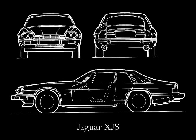 Jaguar XJS 1978 Blueprint