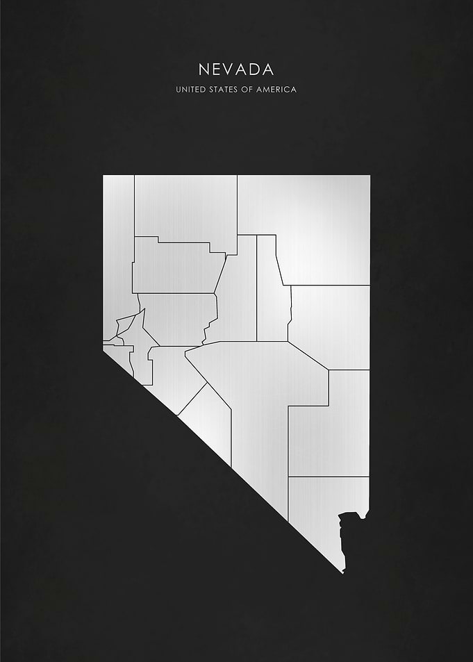 Silver Nevada State Map
