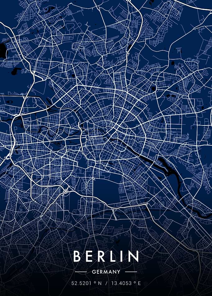 Berlin City Map Blueprint