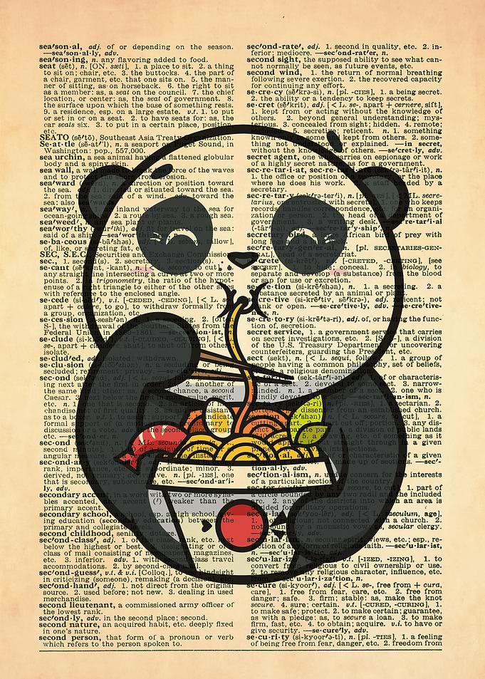 Panda Eating Noodles