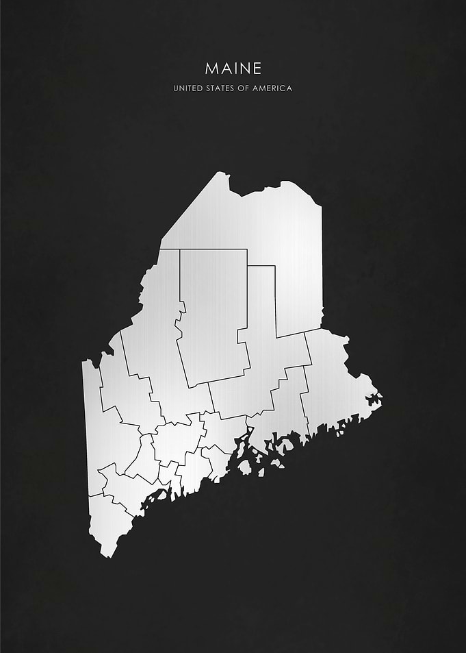 Silver Maine State Map