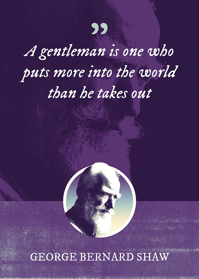 A gentleman is one who put