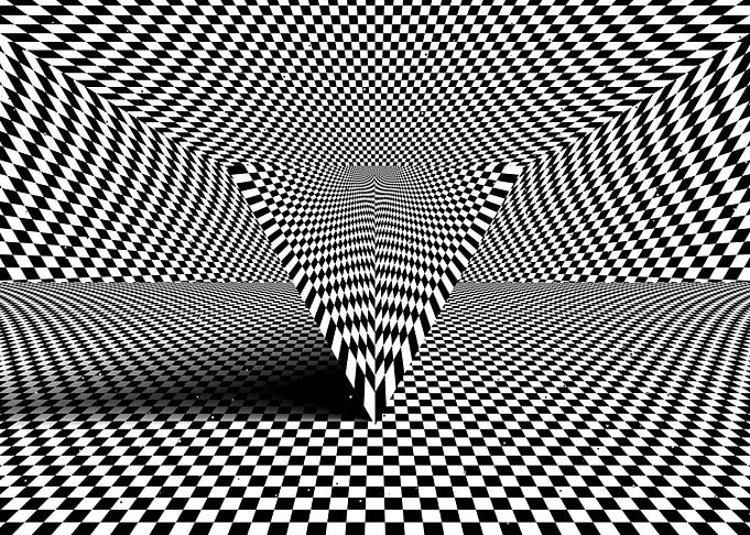 Checkered triangle