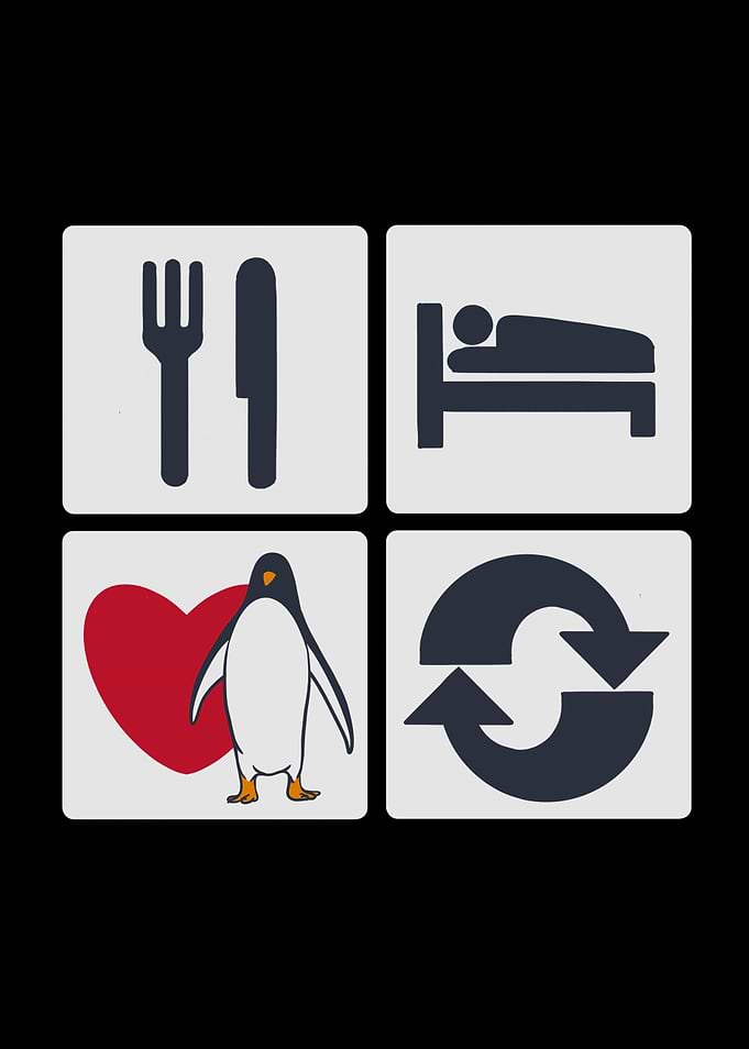 SLEEP LOVE PENGUINS REPEAT