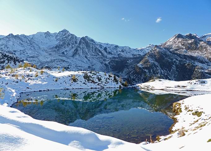 small mountain lake