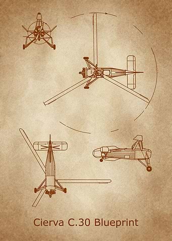 Cierva C30 Blueprint old