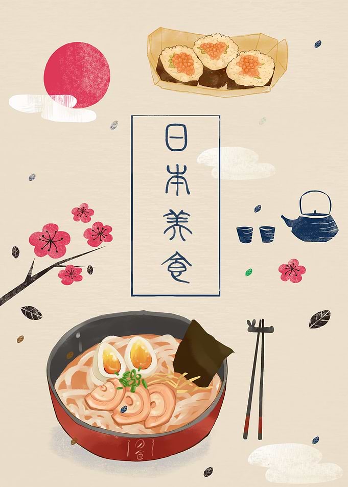Japan Food sushi ramen