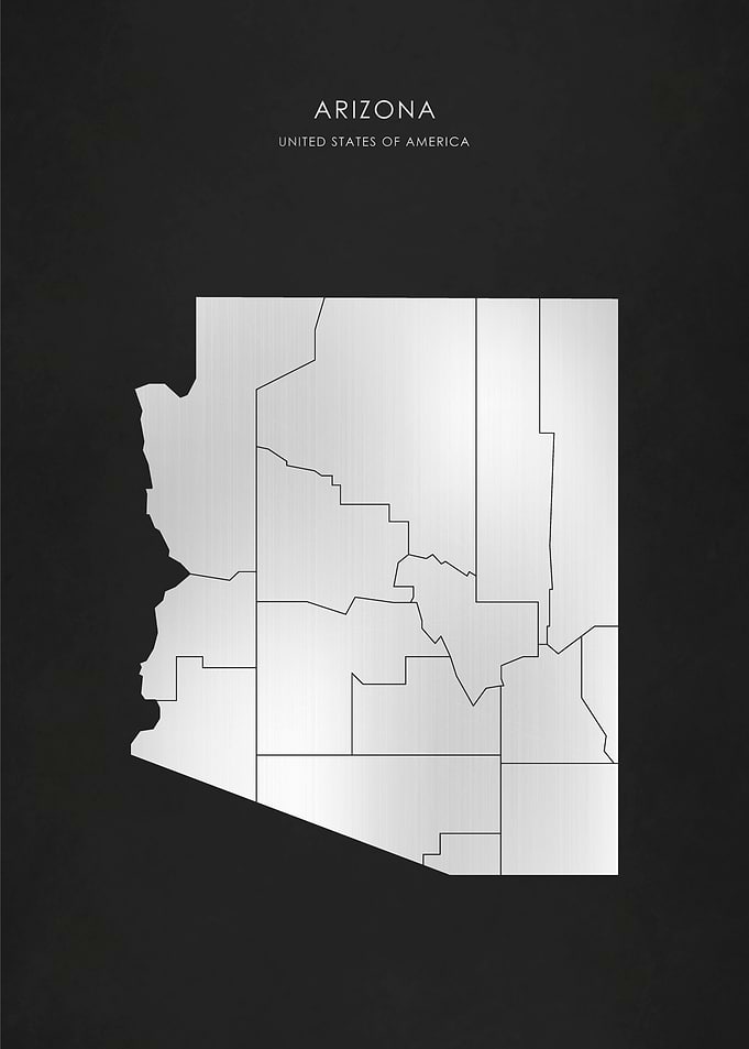 Silver Arizona State Map